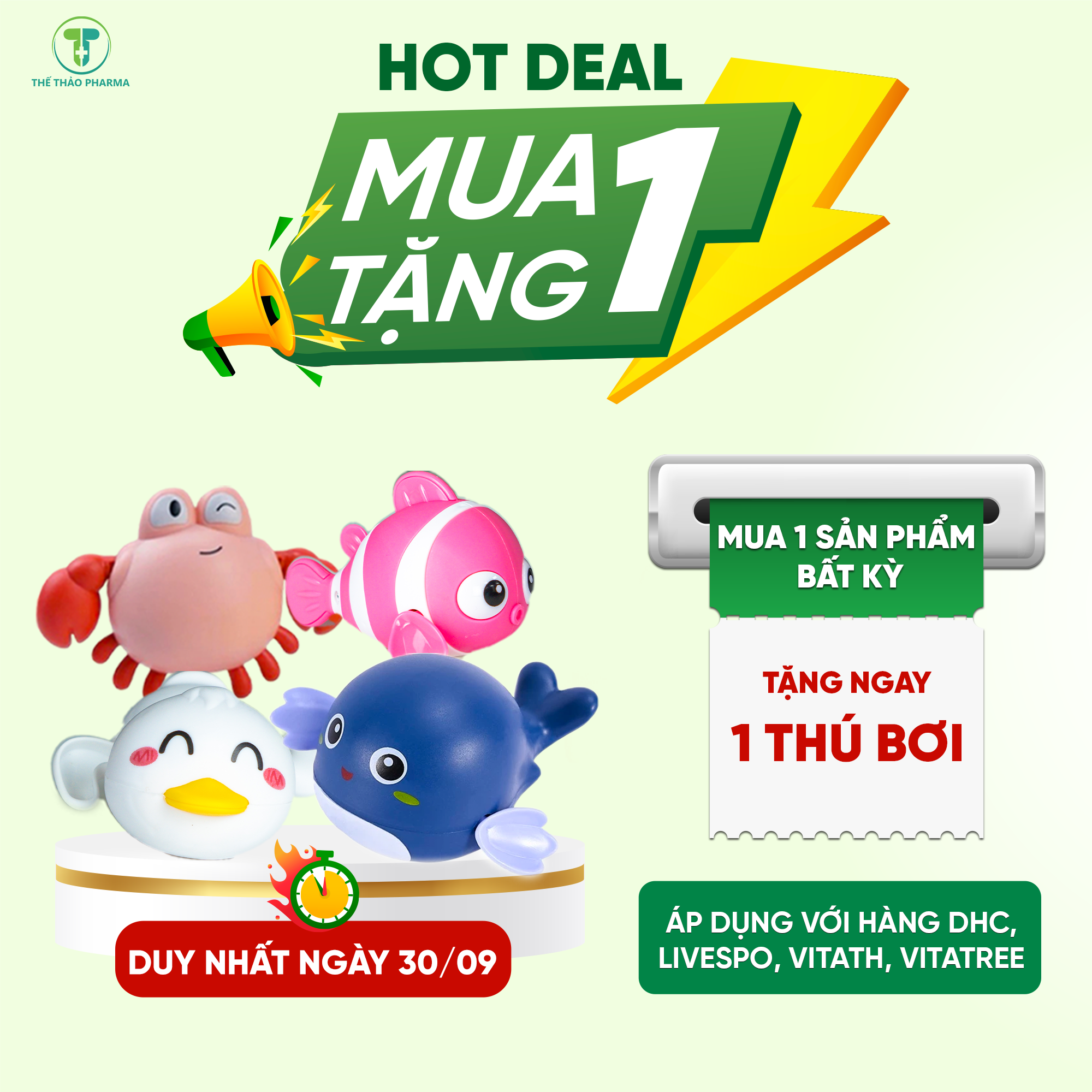 HOT DEAL 30/09 – MUA 1 TẶNG 1